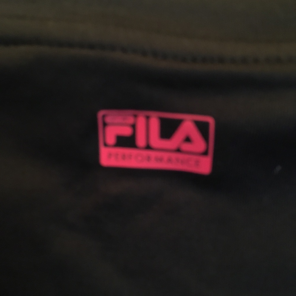 Fila Women's Black Tee with Pink Logo - Picture 7 of 10